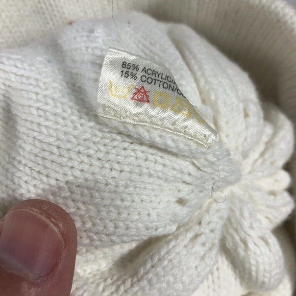 CANADA BEANIE HAT CAP WHITE ACRYLIC COTTON BLEND ONE SIZE FITS MOST MULTI COLOR - Picture 12 of 12